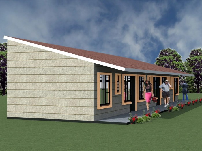 Desain rumah sewa sederhana