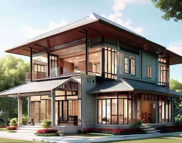 Desain rumah ukuran 4x12 dua lantai