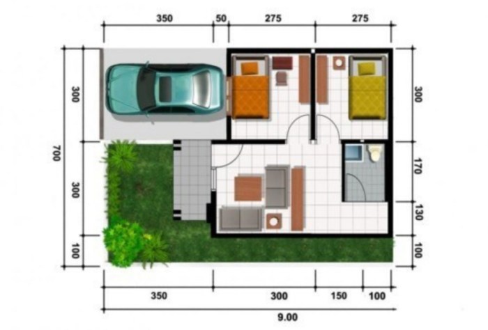 Desain rumah minimalis type 21 1 lantai