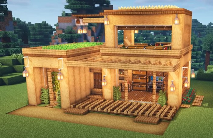 Desain rumah survival minecraft