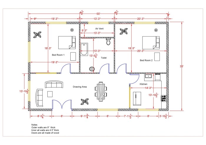 Desain rumah sederhana dengan autocad