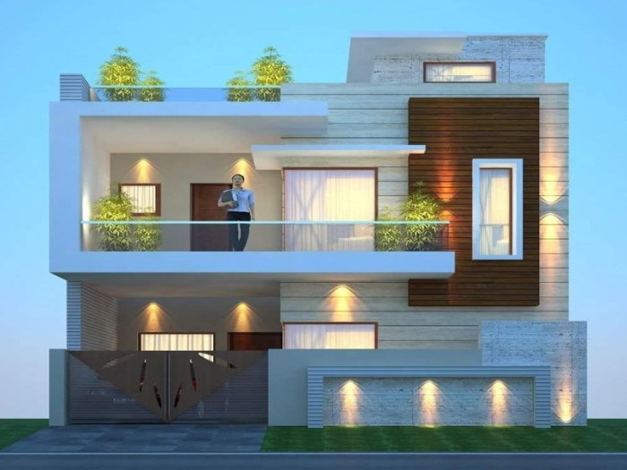 Desain rumah tingkat depan