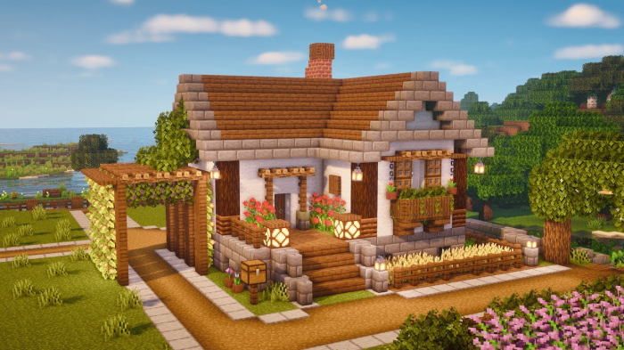 Desain rumah survival minecraft