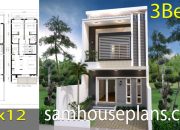 Desain rumah sederhana 3 kamar ukuran 6x12