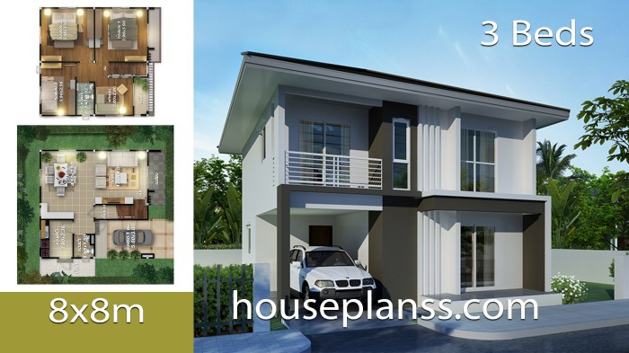 Desain rumah ukuran 8 x 20