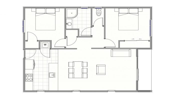 Desain rumah ukuran 70m2