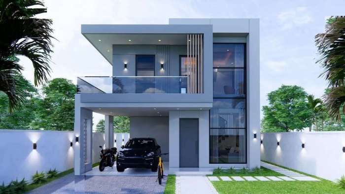 Desain rumah ukuran 9x10 2 lantai