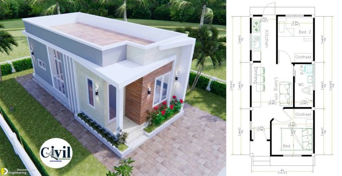 Desain rumah ukuran 6 x 15 meter