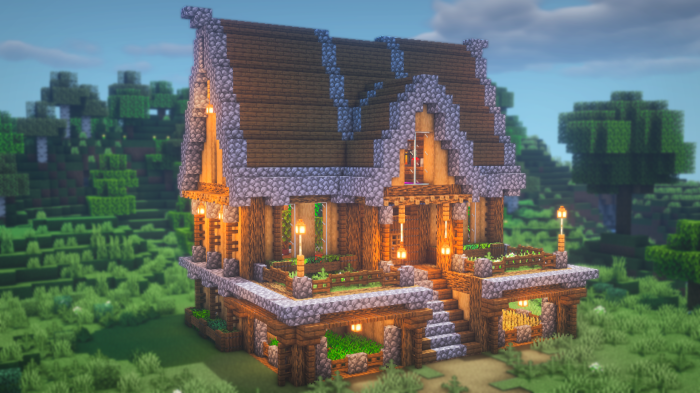 Desain rumah survival minecraft