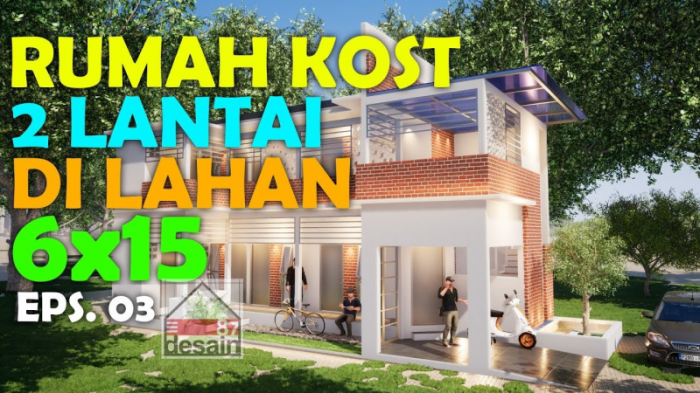 Rumah 6x15 lantai minimalis kamar